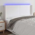 VidaXL Čelo postele biele 163x16x118/128 cm umelá koža