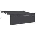 vidaXL Rám markízy Žltá a biela 350 x 250 cm Polyester s PU povrchom