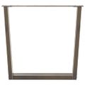 vidaXL Nohy k jedálenskému stolu v tvare V, 3 ks, prírodná oceľ, 90 x (72-73,3) cm, oceľ