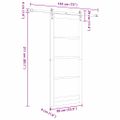 vidaXL Posuvné dvere Prírodná 86 x 211 cm