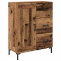 vidaXL Highboard Staré drevo 69,5 x 34 x 180 cm Kompozitné drevo