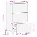 vidaXL Servírovacia skriňa Hnedá 40 x 33,5 x 75 cm Masívne mango drevo