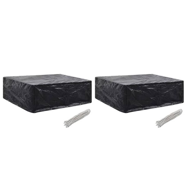 vidaXL Ochranné obaly na záhradný nábytok 2 ks 250x210x90 cm 8 očiek