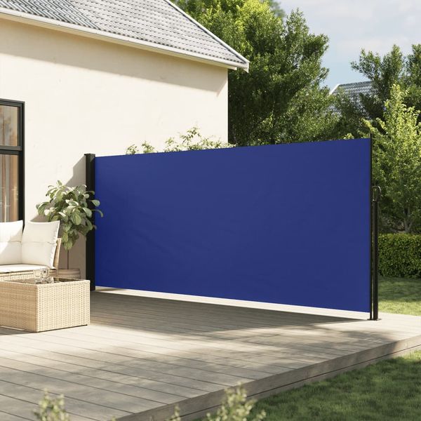 vidaXL Zaťahovacia bočná markíza, modrá 180x300 cm