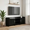 vidaXL TV skrinka 130 x 33 x 47 cm Čierny dub Kompozitné drevo