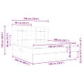 vidaXL LED úložná posteľ s matracom Krémová 180 x 200 cm Látka