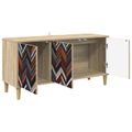 vidaXL TV skrinka OMMEN 102 x 33 x 50 cm Sonoma Kompozitné drevo