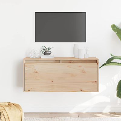 vidaXL Nástenná skriňa 80x30x35 cm masívna borovica
