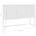 vidaXL Komoda biela 105x35x75 cm oceľ