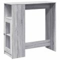 vidaXL Barový stôl s policami sivý sonoma 101x40x103,5cm kompoz. drevo