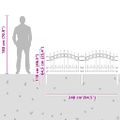 vidaXL Záhradný plot KAMPEN 240 x 118 cm Povrchovo upravená oceľ Biela
