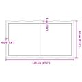 vidaXL Stolová doska tmavohnedá 120x60x(2-4)cm ošetrený masív hrany