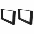 vidaXL Nohy konferenčného stolíka v tvare V, 2 ks, čierne, 70 x (30-31,3) cm, oceľové