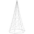 vidaXL Vianočný stromček na stožiar teplé biele svetlo 200 LED 180 cm