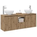 vidaXL Set kabinetov do kúpeľne 3 ks Dub artisan 49,5 x 41 x 64,5 cm