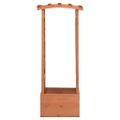 vidaXL Kvetináč s mriežkou a oblúkom 49x39x117 cm jedľový masív