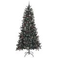 vidaXL Umelý vianočný stromček Zelená 240 cm PVC, plast a oceľ