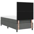 vidaXL Posteľ s pružinovým rámom Tmavo šedá 80 x 200 cm látka
