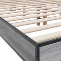 vidaXL Posteľný rám sivý sonoma 120x190 cm kompozitné drevo a kov