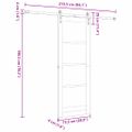 vidaXL Posuvné dvere ORKDAL 73,5 x 198,5 cm Prírodná