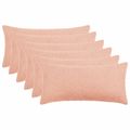 vidaXL Poťah na podložku 6 pcs HEERLEN Ružová 40 x 80 cm Bouclé
