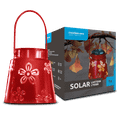 Modee záhradná solárna LED lampa-lampáš LT008R 11 cm, červená (ML-LT008R)