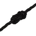 vidaXL Pracovné lano čierne 6 mm 25 m polypropylén
