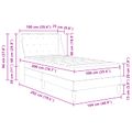 vidaXL Rám postele s matracom s matracmi Ružová 100 x 200 cm Zamat