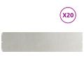 vidaXL Obrubník trávnika 20 ks 25 x 103 cm Nehrdzavejúca oceľ