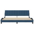 vidaXL Rám postele bez matraca Hanko modrá 200x200 cm látka