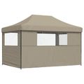 vidaXL Párty stan 279 x 410 x 315 cm Sivohnedá Oxfordská látka