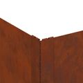 vidaXL Obrubník trávnika 4 ks 100 x 60 x 20 cm Oceľ Hrdzavý