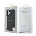 Obal Guess pre iPhone 16 6,1" GUHMP16SG4GFRK čierny tvrdý obal 4G Ring Classic Logo MagSafe
