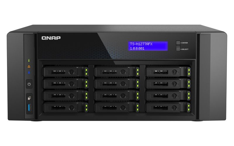 QNAP TS-h1277AFX-R7-32G (Ryzen 7 5,5 GHz, ZFS, 32 GB DDR5 ECC RAM, 12 x 2,5'' SATA, 2 x 2,5 GbE, 2 x 10 GbE)