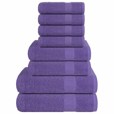 vidaXL 8-dielna sada uterákov FROGN fialová 360 g/m²