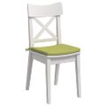 vidaXL Vankúše na sedenie 4 pcs Svetlo zelená 40 x 40 x 3 cm látka
