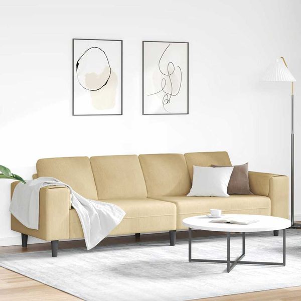 vidaXL Pohovka Šedá zelená 250 x 77 x 76 cm Kordúrová tkanina