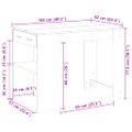 vidaXL Stolík so zásuvkou a policou čierny dub sonoma 102x62x77,5 cm