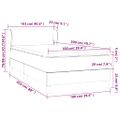 vidaXL Posteľný rám boxsping s matracom tmavozelený 100x200 cm zamat