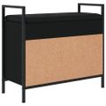 vidaXL Lavička na topánky čierna 65,5x32x57,5 cm kompozitné drevo