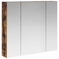 vidaXL Kúpeľňová zrkadlová skrinka Dymová dub 80 x 14.5 x 70 cm