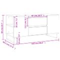 vidaXL Konferenčný stolík hnedý dub 102x44,5x50 cm kompozitné drevo