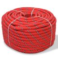 vidaXL Lodné polypropylénové lano 10 mm 250 m červené