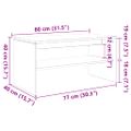 vidaXL TV skrinka Dub čierny 80x40x40 cm Drevo
