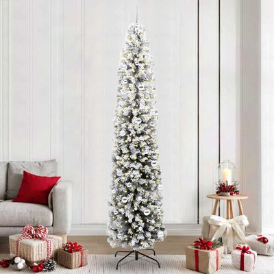 vidaXL Umelý vianočný stromček Zelená 240 cm PVC, oceľ a plast