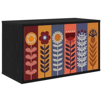 vidaXL Nástenný TV kabinet ESSEN 69 x 33 x 40 cm Čierny dub