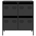 vidaXL Komoda čierna 68x39x73,5 cm oceľ valcovaná za studena