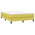 vidaXL Posteľný rám s boxspringom zelená 140x200 cm látka