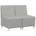 vidaXL Bezrúčková modulárna sofa jednotka 2 ks Oblá šedá látka