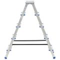 vidaXL 5-stupňový hliníkový obojstranný rebrík 113 cm